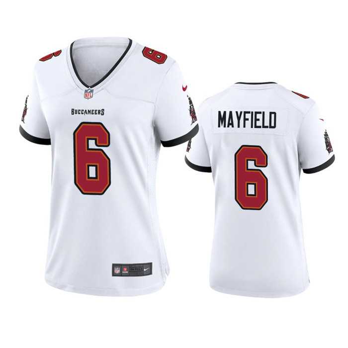 Women%27s Tampa Bay Buccanee #6 Baker Mayfield White Stitched Game Jersey(Run Small) Dzhi->youth nfl jersey->Youth Jersey